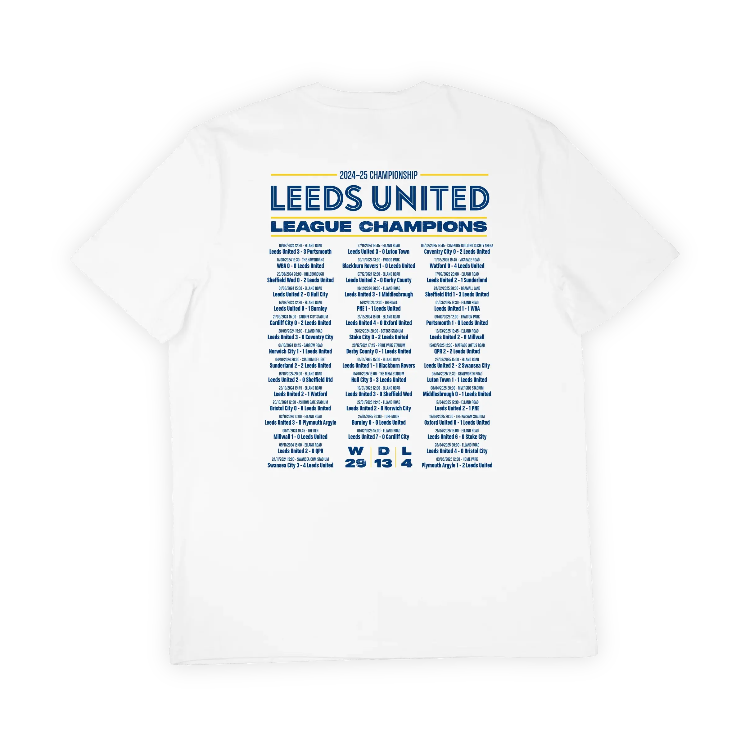 Leeds Champions T-Shirt – 24/25 Championship Winners