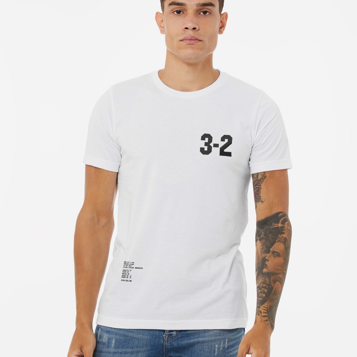 Resultees classic design on a white t-shirt