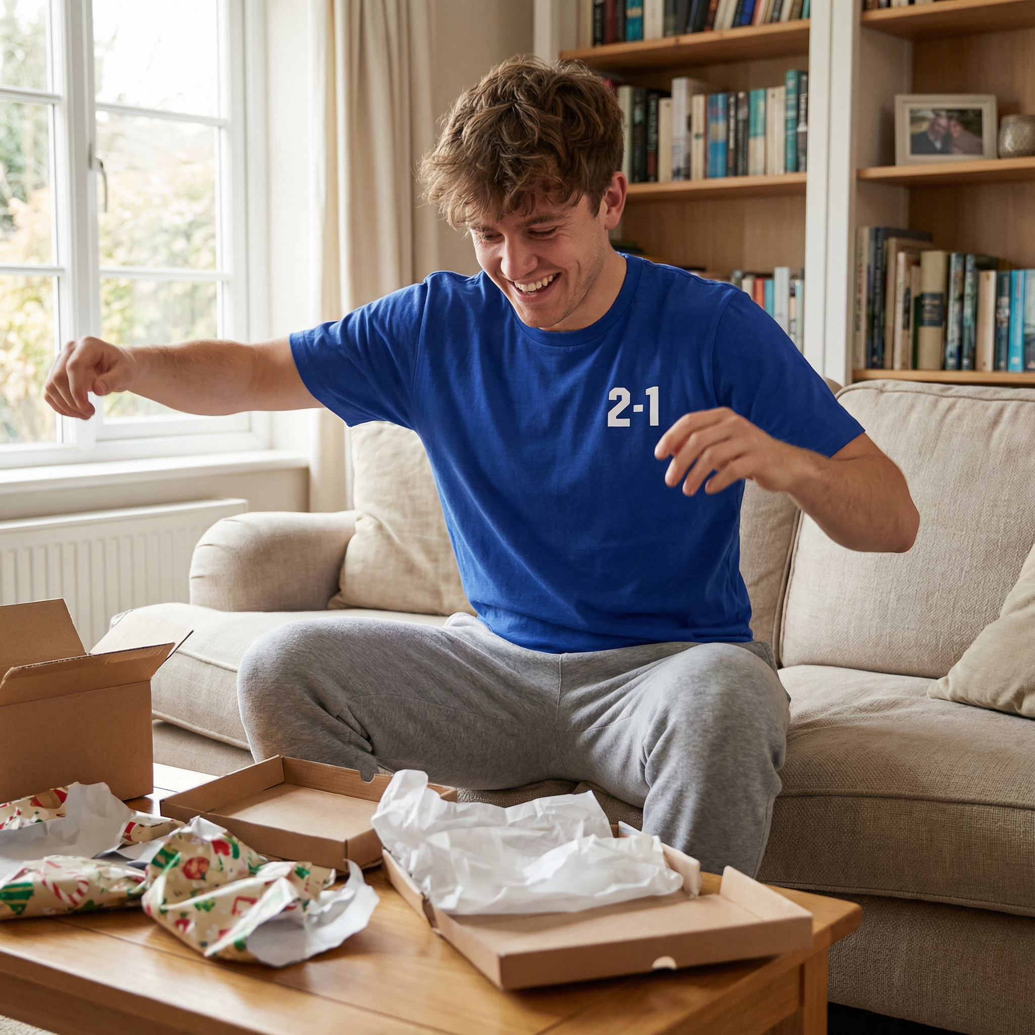 male receiving resultees as a gift